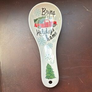Farberware Christmas Red Truck Melamine Spoon rest